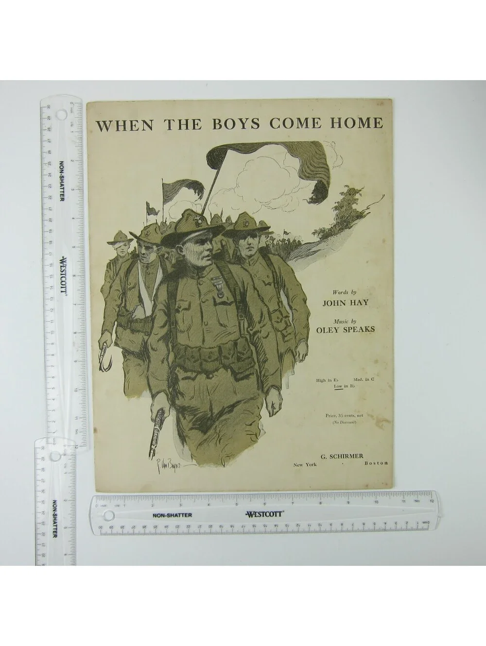 Sheet Music When the Boys Come Home WWI John Hay & Oley Speaks Antique 1917